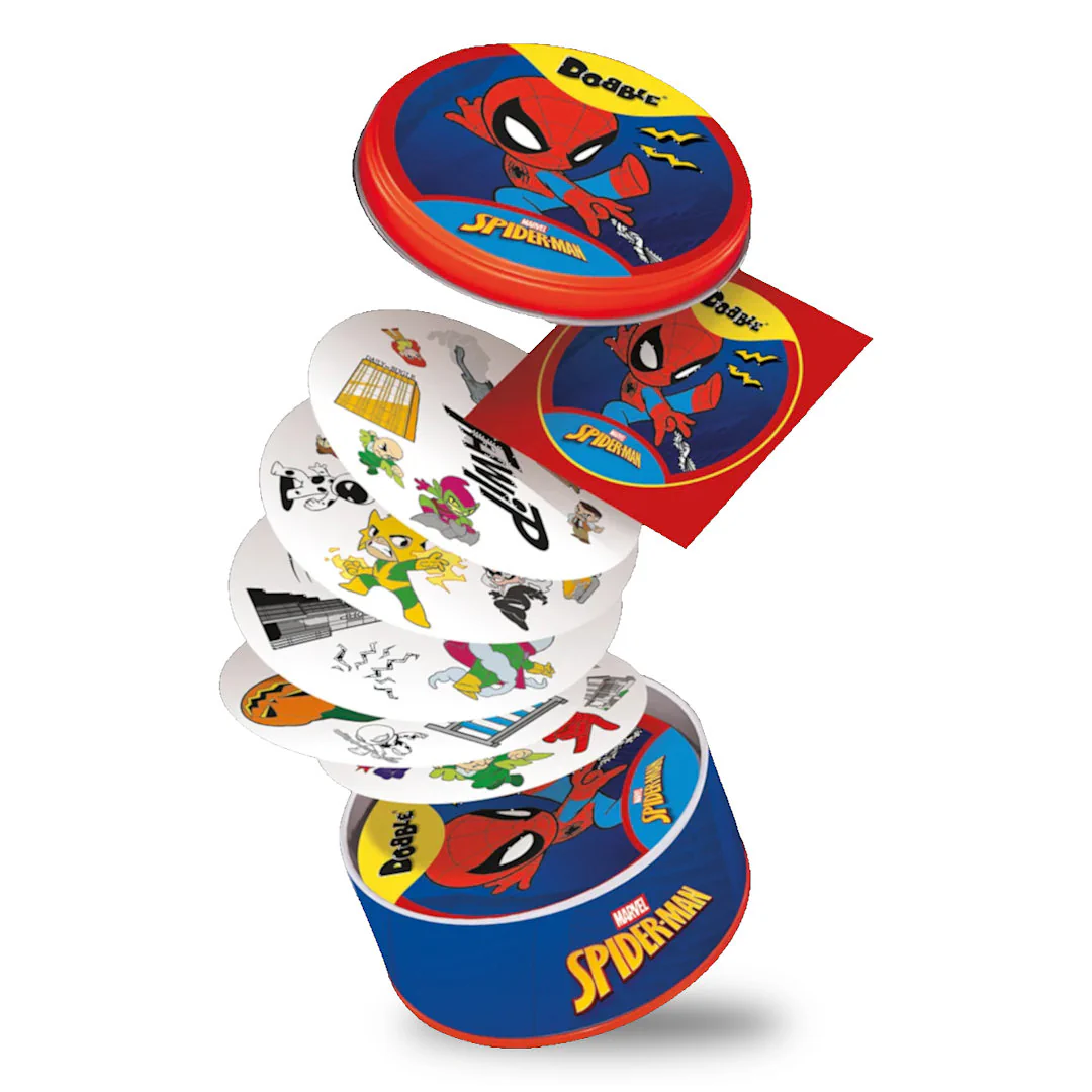 Componentes: Dobble Spider-Man - Juego de Cartas | TOP TOYS